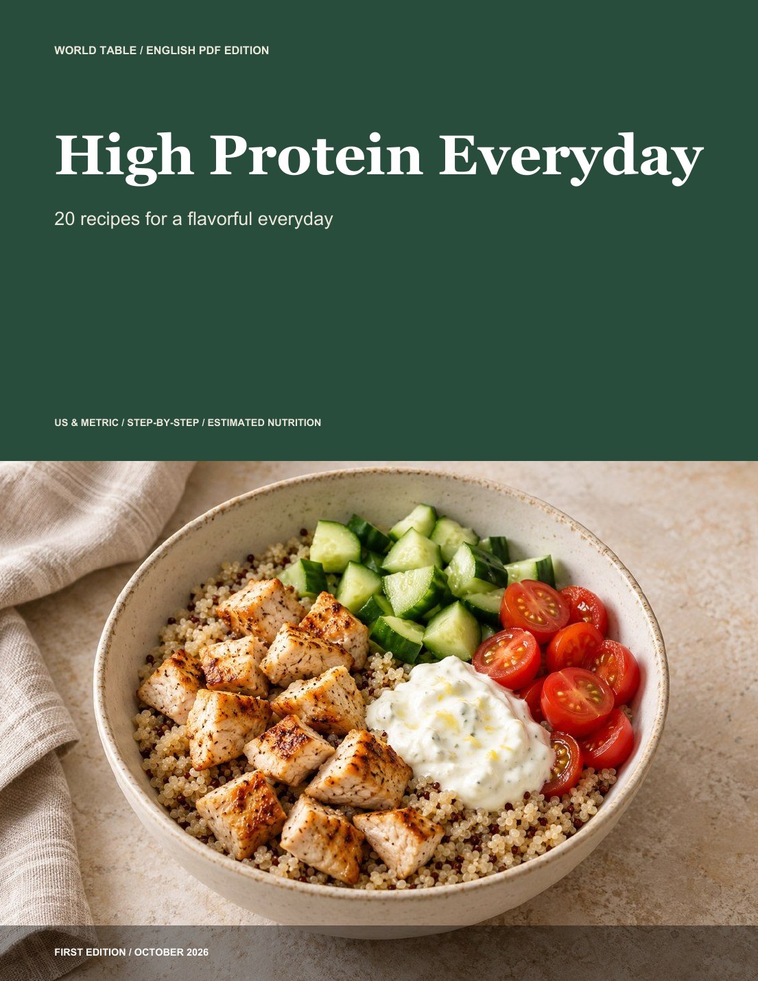 High Protein Everyday cookbook cover