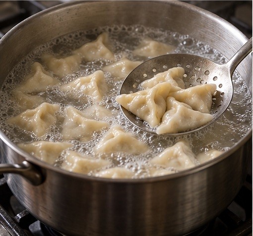 Boil dumplings separately from the yogurt broth.
