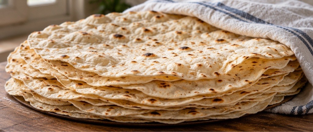 Serving suggestion for Home-griddle lavash