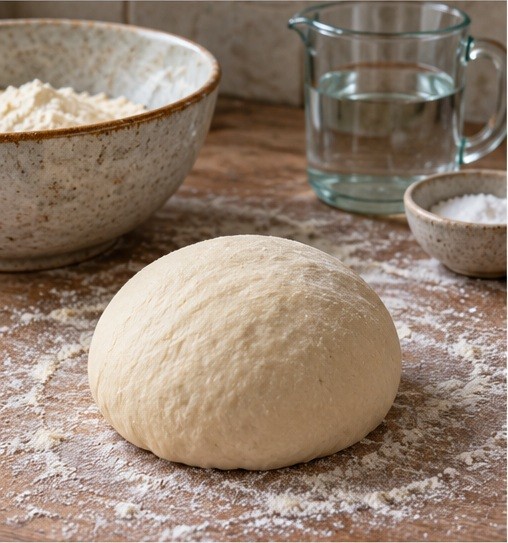 Knead a smooth unyeasted dough.