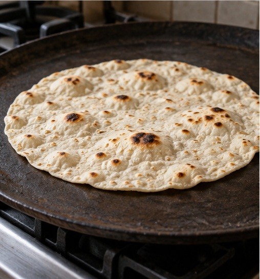 Cook briefly on a wide dry griddle.
