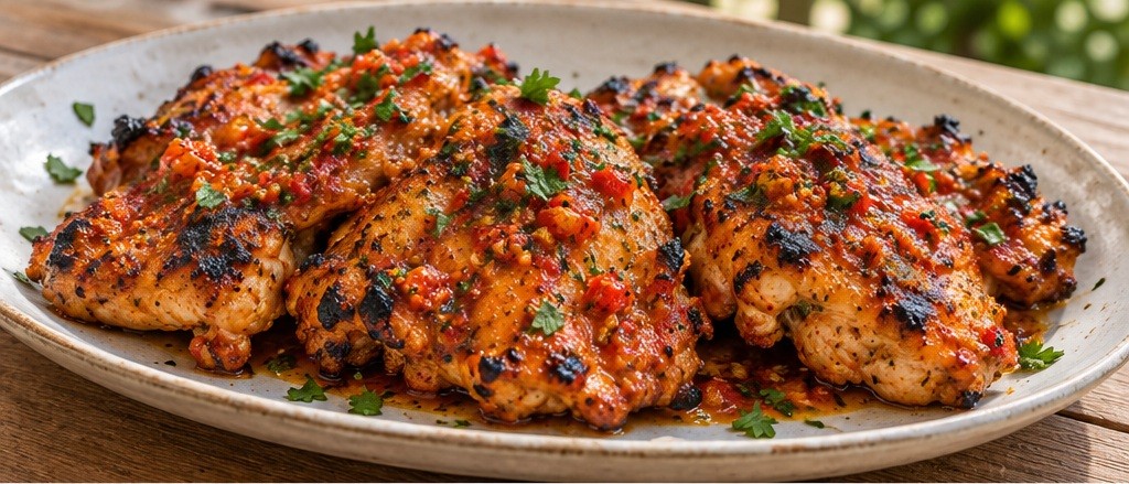 Serving suggestion for Grilled Peri-Peri Chicken