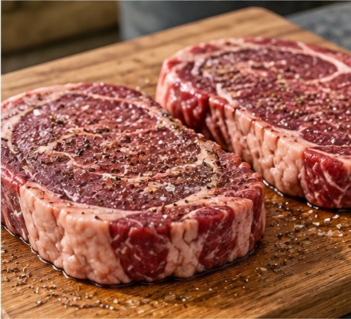 Season two ribeye steaks