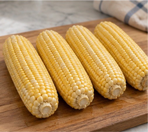 Remove husks and silk from corn