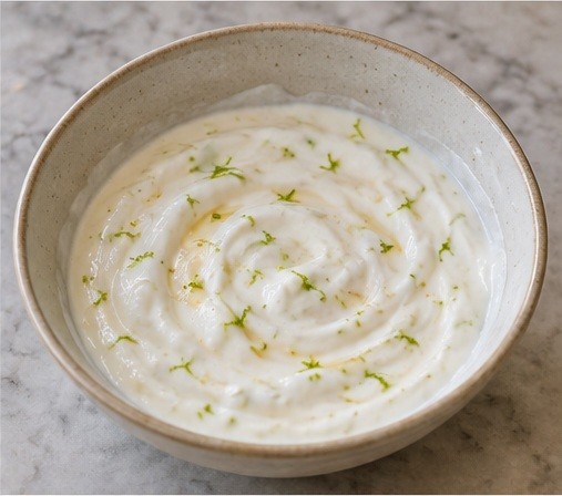Mix lime honey yogurt