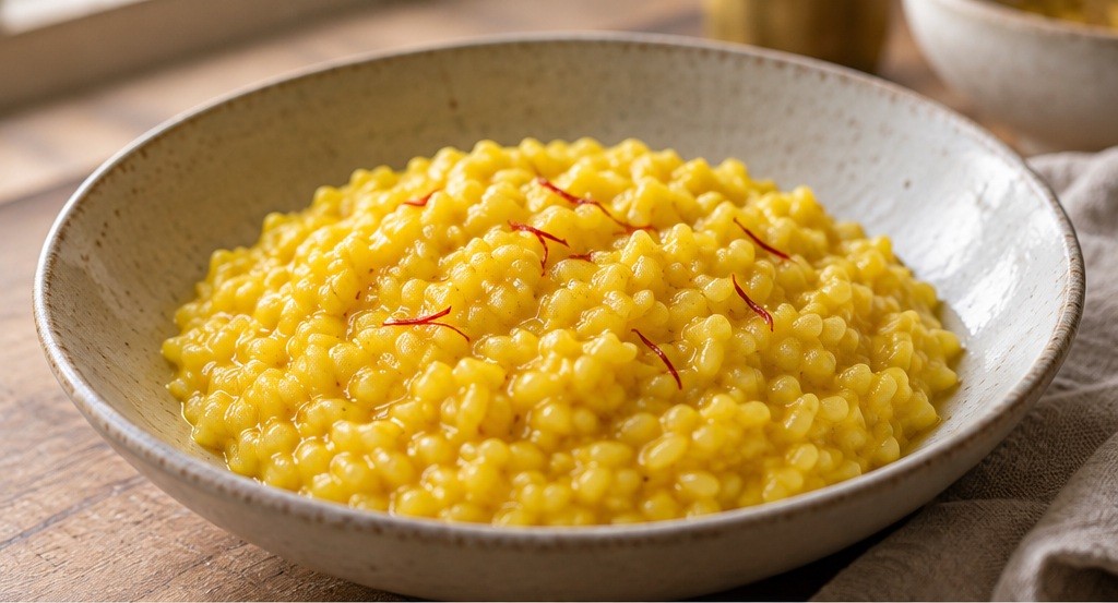 Serving suggestion for Risotto alla Milanese