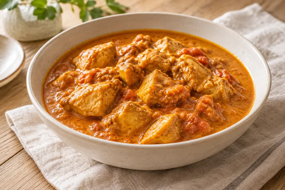 Serving suggestion for Easy Coconut Chicken Curry