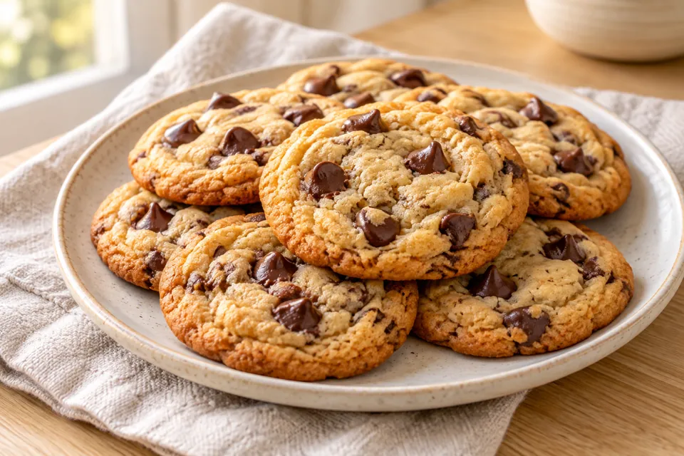 Serving suggestion for Chocolate Chip Cookies