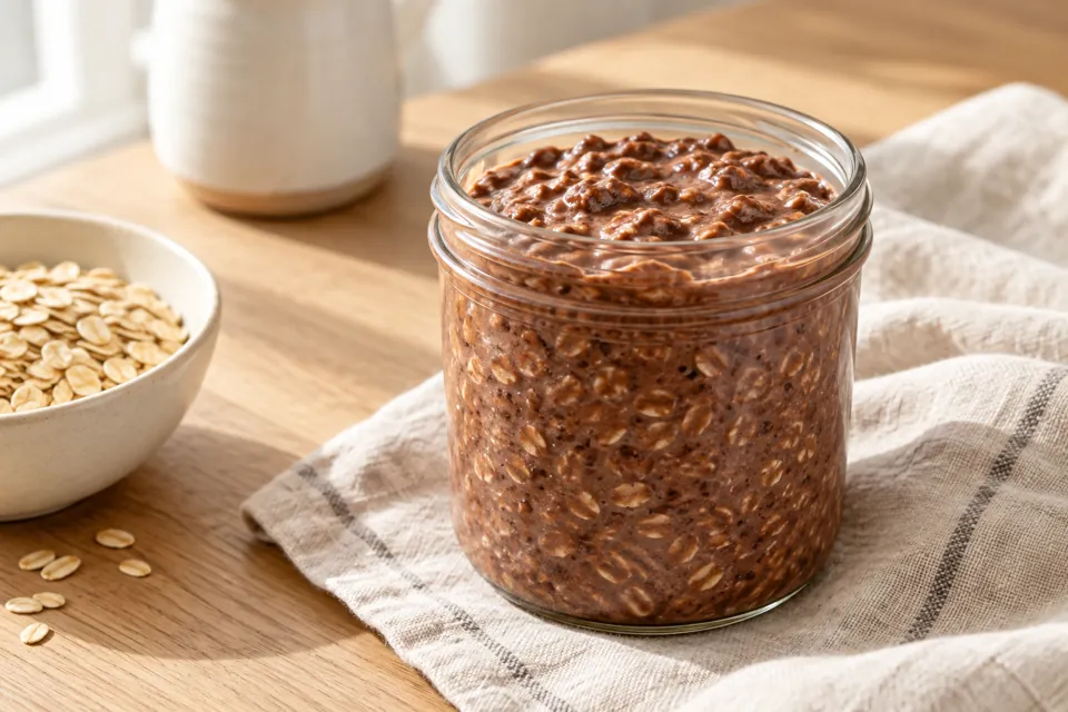 Serving suggestion for Chocolate Overnight Oats