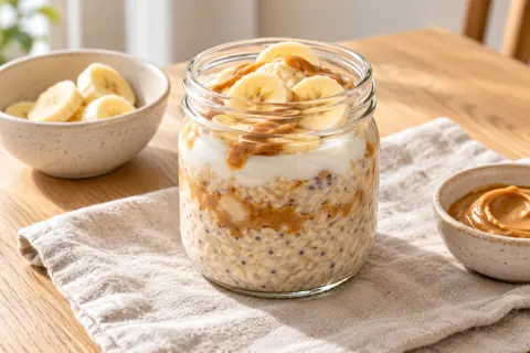 Peanut Butter Banana Overnight Oats
