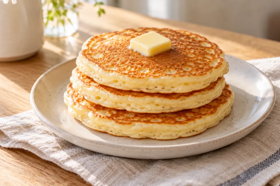 Serving suggestion for Fluffy American Pancakes