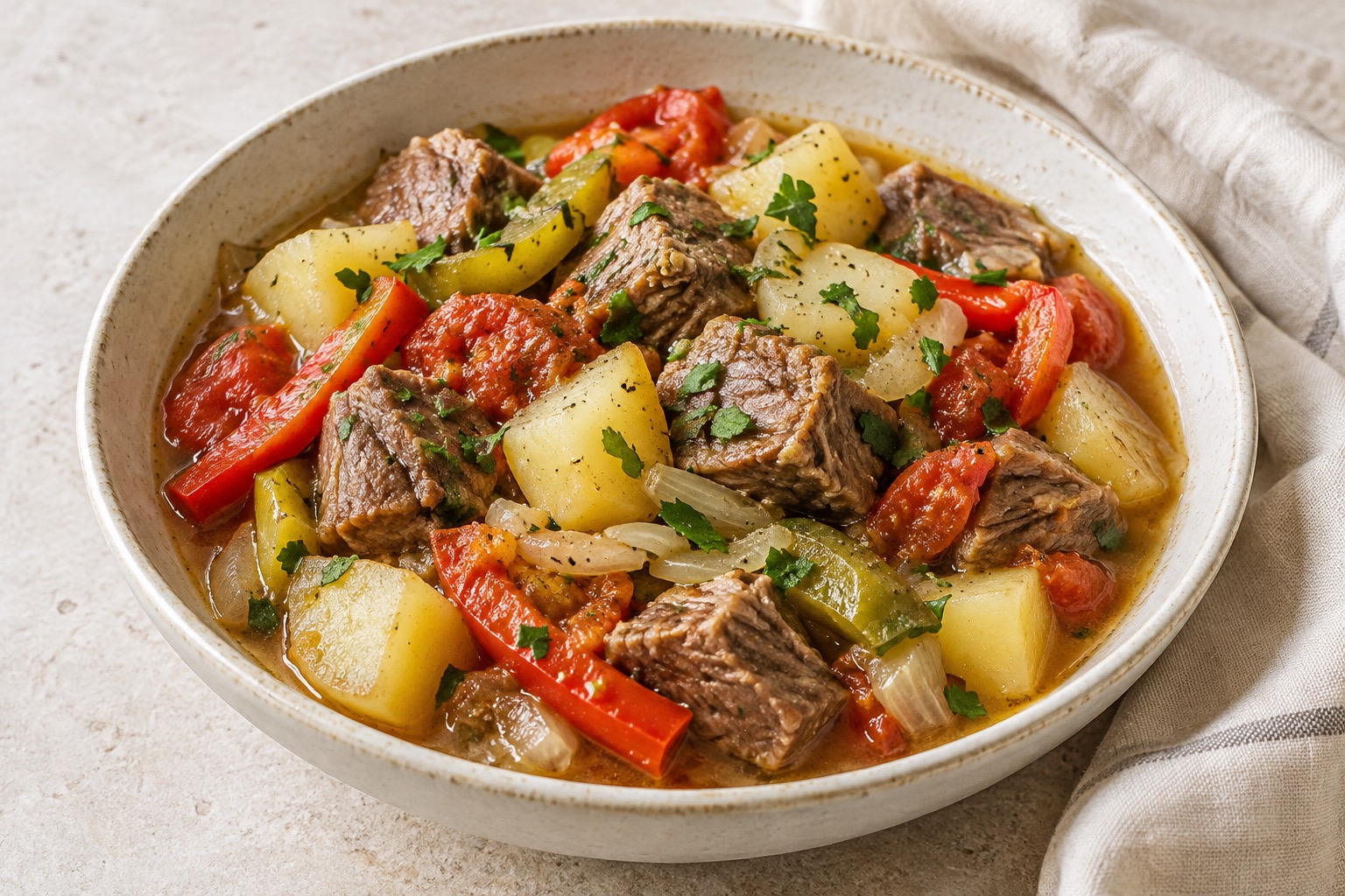 Serving suggestion for Armenian Lamb Khashlama