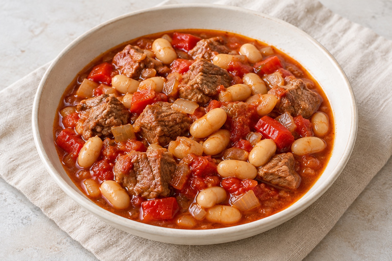 Serving suggestion for Turkish Lamb and White Bean Stew