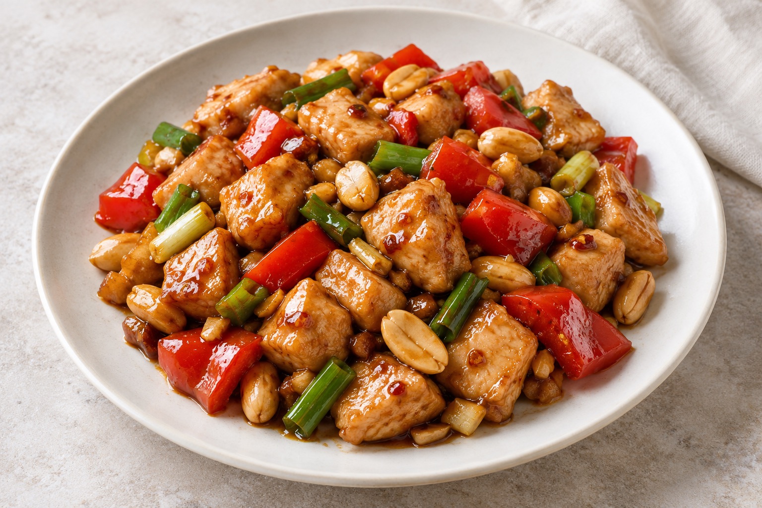 Serving suggestion for Chinese Kung Pao Chicken