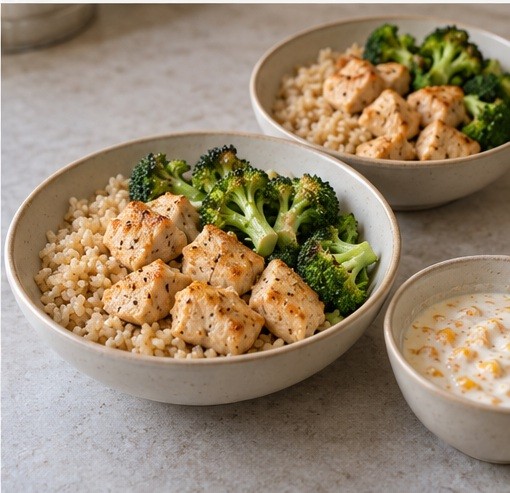 Divide the components between two bowls.