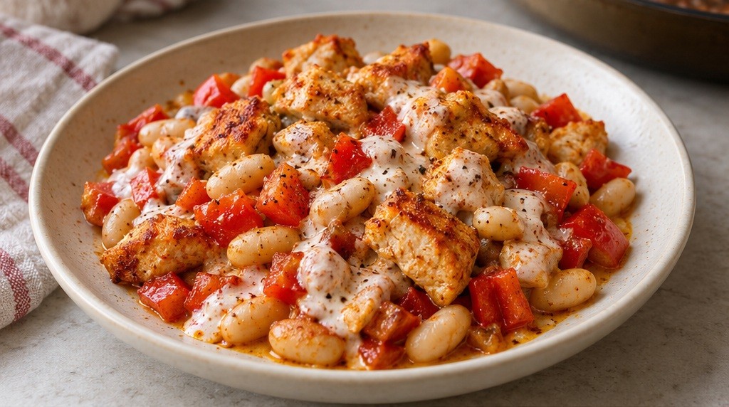 Serving suggestion for Paprika Chicken & White-Bean Skillet