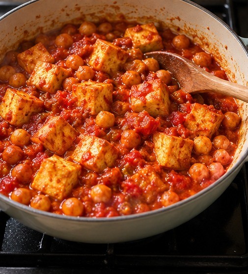 Cook the vegetables and combine the warm components.