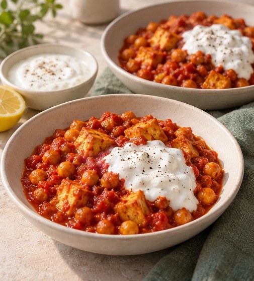 Add the yogurt sauce off the heat and serve.