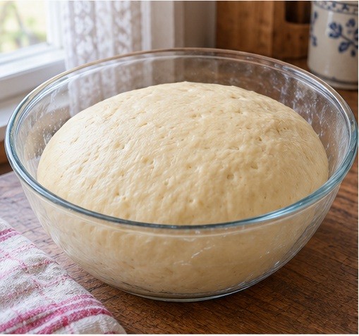 Knead a smooth milk dough and let it rise.