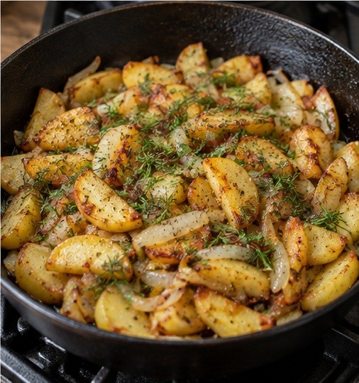 Check tender centers, season and finish with dill.