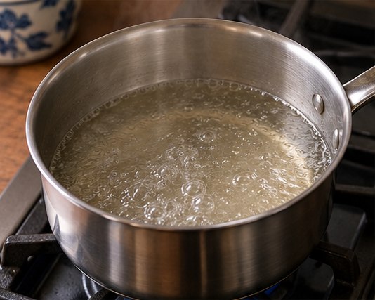 Dissolve sugar in water in a small saucepan