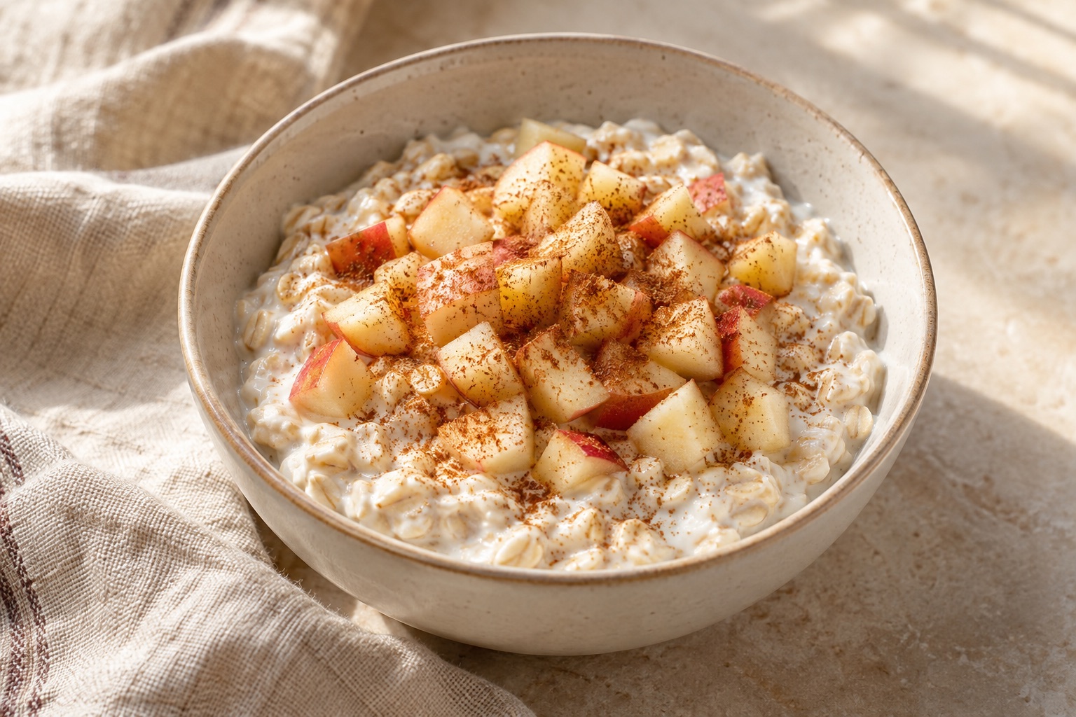 Serving suggestion for Apple Cinnamon Yogurt Oat Bowls