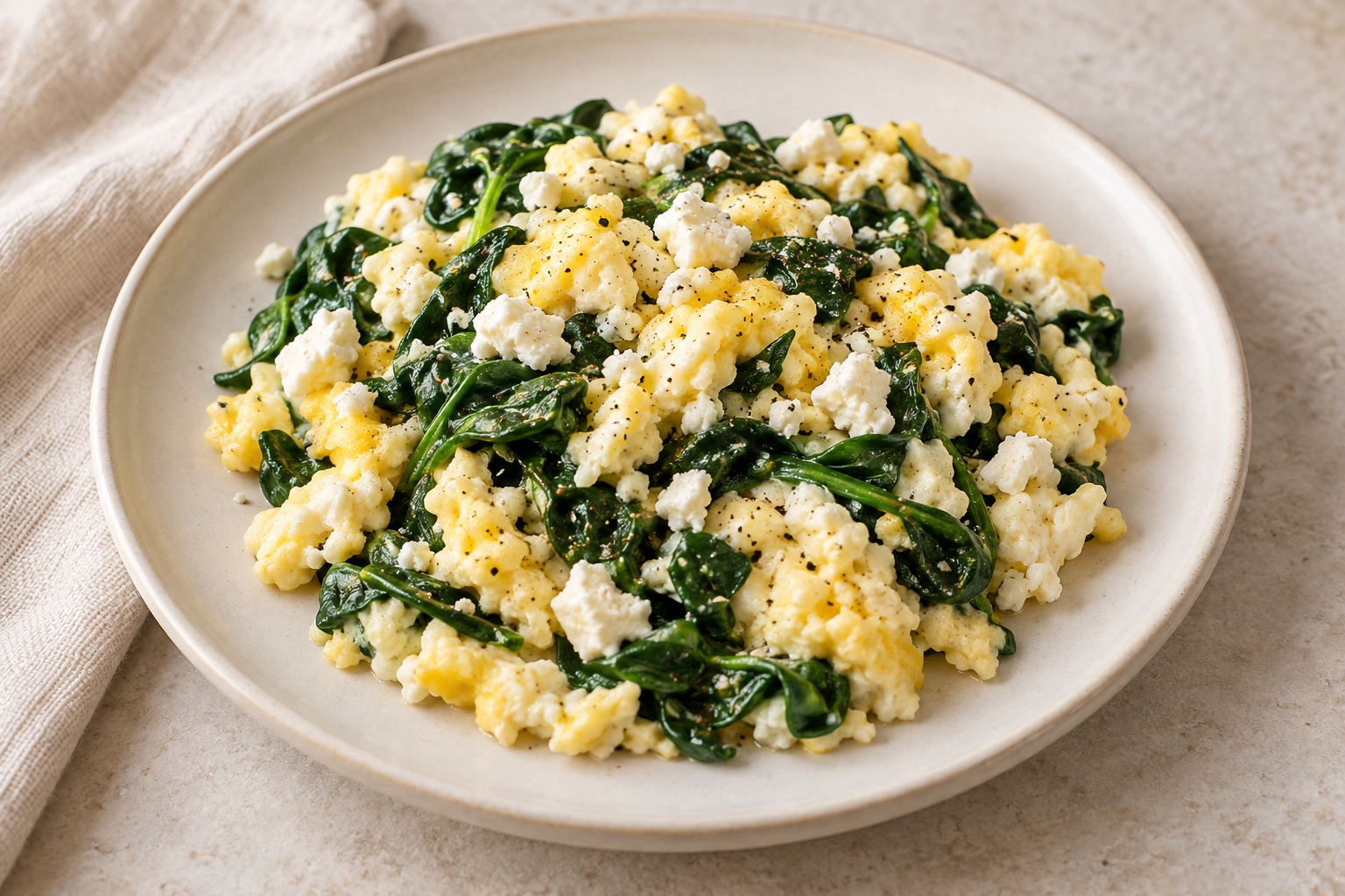 Serving suggestion for Spinach Feta Egg-White Skillet