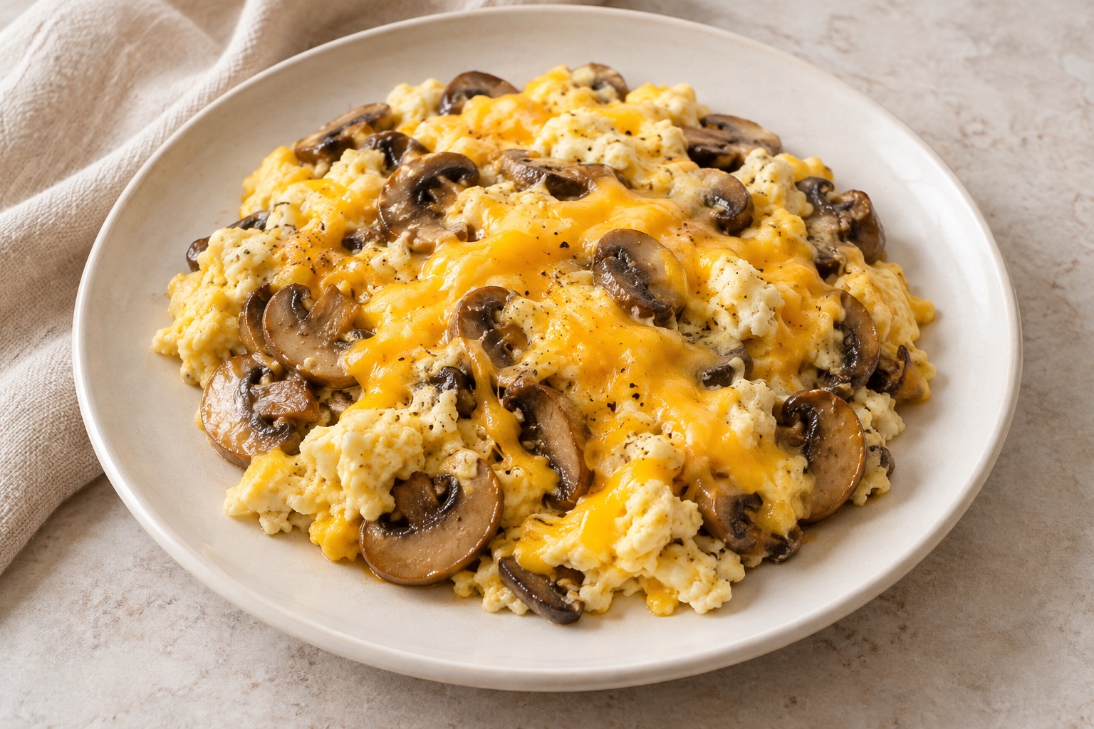 Serving suggestion for Mushroom Cheddar Egg-White Skillet