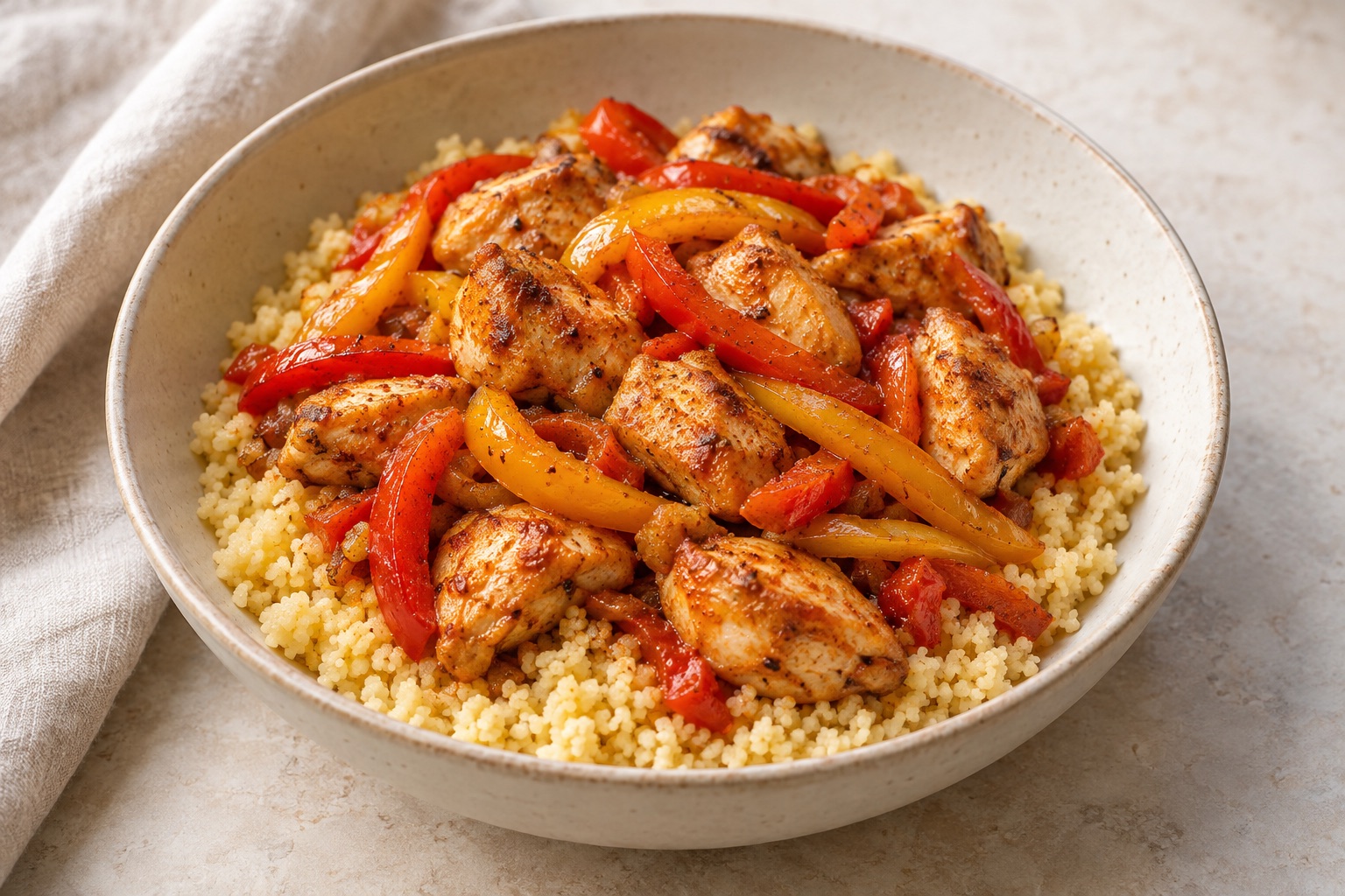 Serving suggestion for Smoky Lime Chicken Couscous Bowls